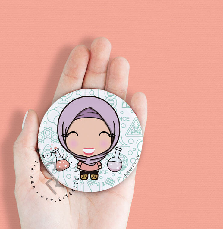 chapa personalizada con hiyab