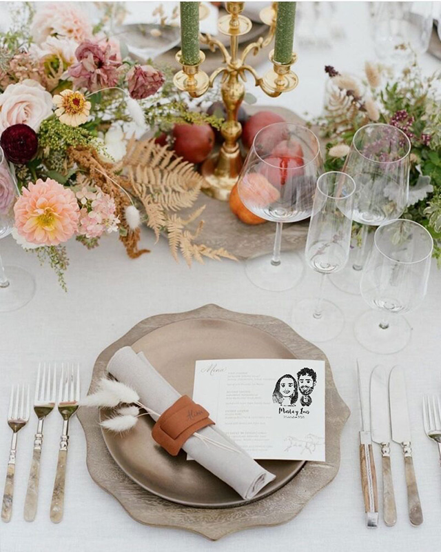tendencia decoración mesa de boda